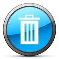 Garbage Can icon on a round button N10