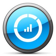 Donut Chart icon on a round button N94