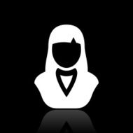 Businesswoman icon on a black background N19