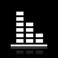 Bar Graph icon on a black background N52