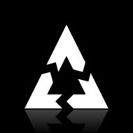Chevron Chart icon on a black background N24