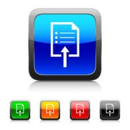 Document Uploading icon on color buttons