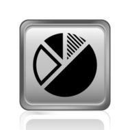 Pie Chart icon on a square button N27