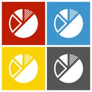 Pie Chart icon on square buttons N17