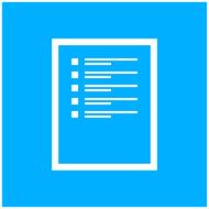 Document icon on a blue background N18