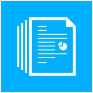 Document icon on a blue background N19