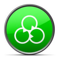 Venn Diagram icon on a round button N68