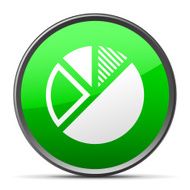 Pie Chart icon on a round button N59
