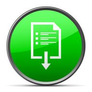 Document Downloading icon on a round button N12