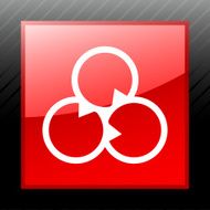 Venn Diagram icon on a square button N29