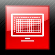 Computer icon on a square button N26