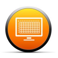 Computer icon on a round button N60