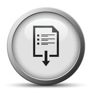 Document Downloading icon on a silver button N2