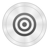 Target icon on a round button N100