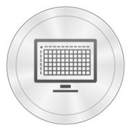 Computer icon on a round button N61