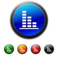 Bar Graph icon on round buttons N50