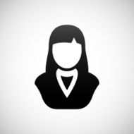 Businesswoman icon on a white background N55