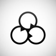 Venn Diagram icon on a white background N39