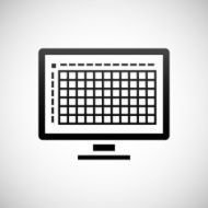Computer icon on a white background N37