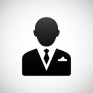 Businessman icon on a white background N149