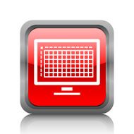 Computer icon on a square button N27