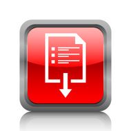 Document Downloading icon on a square button N7