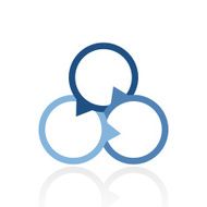 Venn Diagram icon on a white background N40