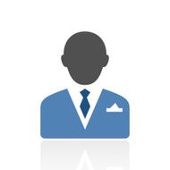 Businessman icon on a white background N150