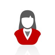 Businesswoman icon on a white background N57