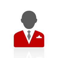 Businessman icon on a white background N151