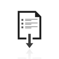 Document Downloading icon on a white background N10