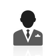 Businessman icon on a white background N152
