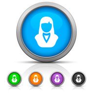 Businesswoman icon on round buttons N20