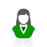 Businesswoman icon on a white background N59