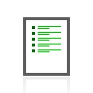 Document icon on a white background N124