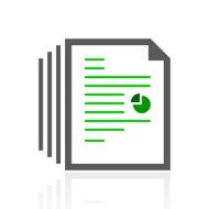 Document icon on a white background N125