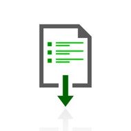 Document Downloading icon on a white background N11