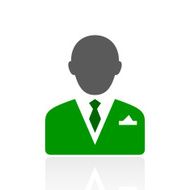 Businessman icon on a white background N153