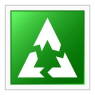 Chevron Chart icon on a square button N53