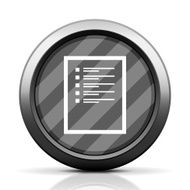 Document icon on a round button N166