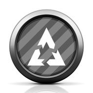 Chevron Chart icon on a round button N114