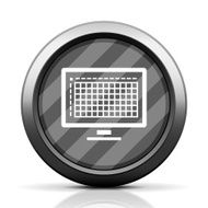 Computer icon on a round button N62