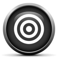 Target icon on a round button N102