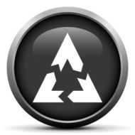 Chevron Chart icon on a round button N115