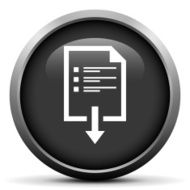 Document Downloading icon on a round button N17