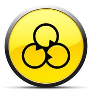 Venn Diagram icon on a round button N74
