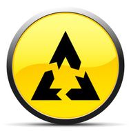 Chevron Chart icon on a round button N116