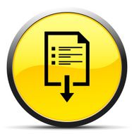 Document Downloading icon on a round button N18