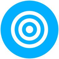 Target icon on a round button N104