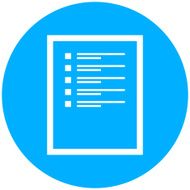 Document icon on a round button N174